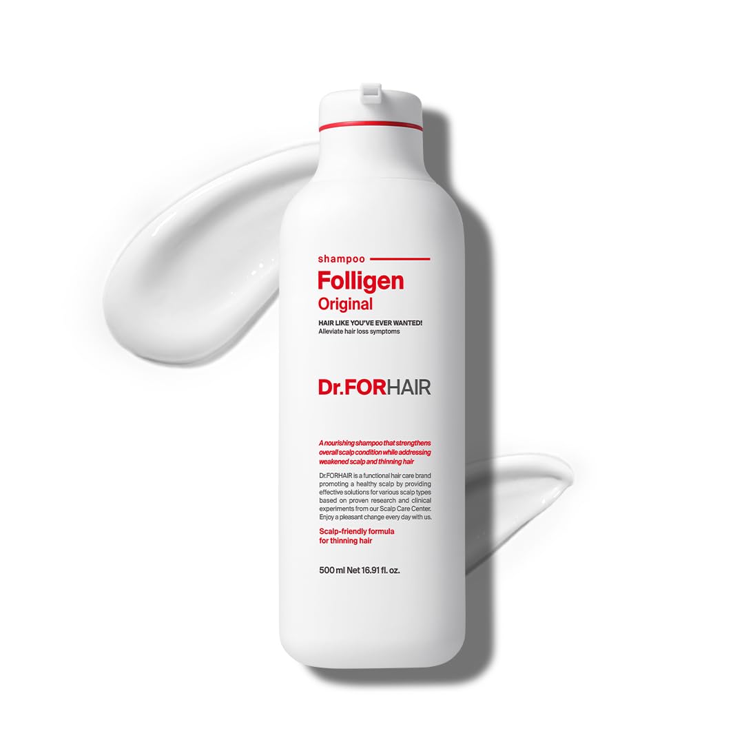 DR.FORHAIR Folligen Shampoo 16.91 fl oz | Korean Hair Care | Clarifying Scalp Shampoo | Fuller-Looking Hair