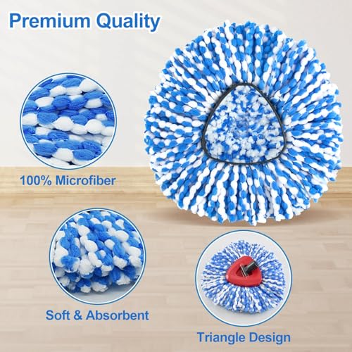 O-Cedar RinseClean Mop Replacement Heads Combo Set