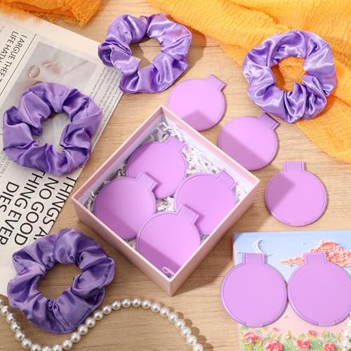 Norme 48-Pc Purple Makeup Mirror & Scrunchies Gift Set