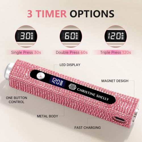 Pink Diamond Flash Cure Nail Lamp with UV Light for Gel Nails, Handheld