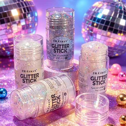 Haru Haru Pink Body Glitter Stick 1.23oz - Face & Hair Sparkling Makeup for Festivals & Parties