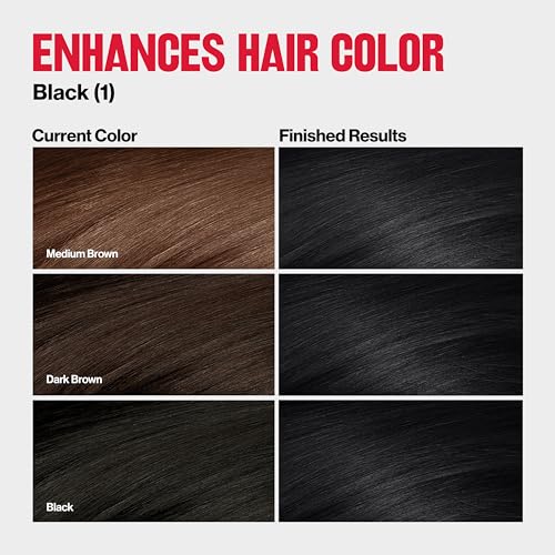 Revlon ColorSilk Demi-Permanent Hair Color with Leave-In Serum - Black