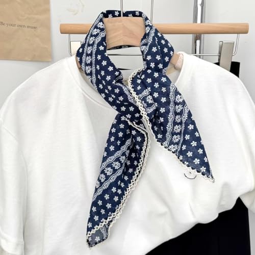 Pemilosci 2-Pack Large Cotton Bandana Headband - 28x28 Lace #1 Pattern