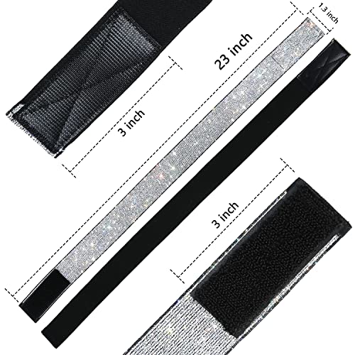 2PCS Elastic Wig Bands for Lace Melting, 60cm Hair Edge Holders, Silvery Color Pack of 1