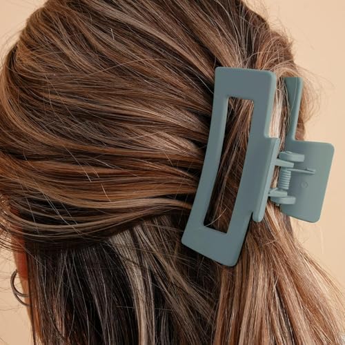 Auseibeely 6 Pack Square Claw Clips - Non-Slip Hair Accessories