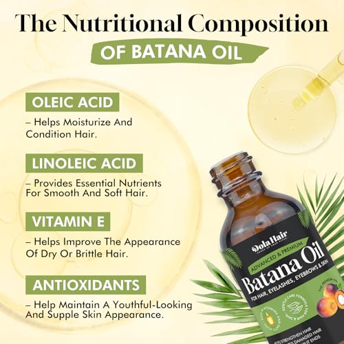 Dolahair Batana Oil for Hair Growth Organics Pure Batana Hair Oil 100% Natural Batana Oil Nourishes Damaged Hair Natural Hair Growth Oil and Conditioner Batana Hair Oil 2.02 Fl Oz