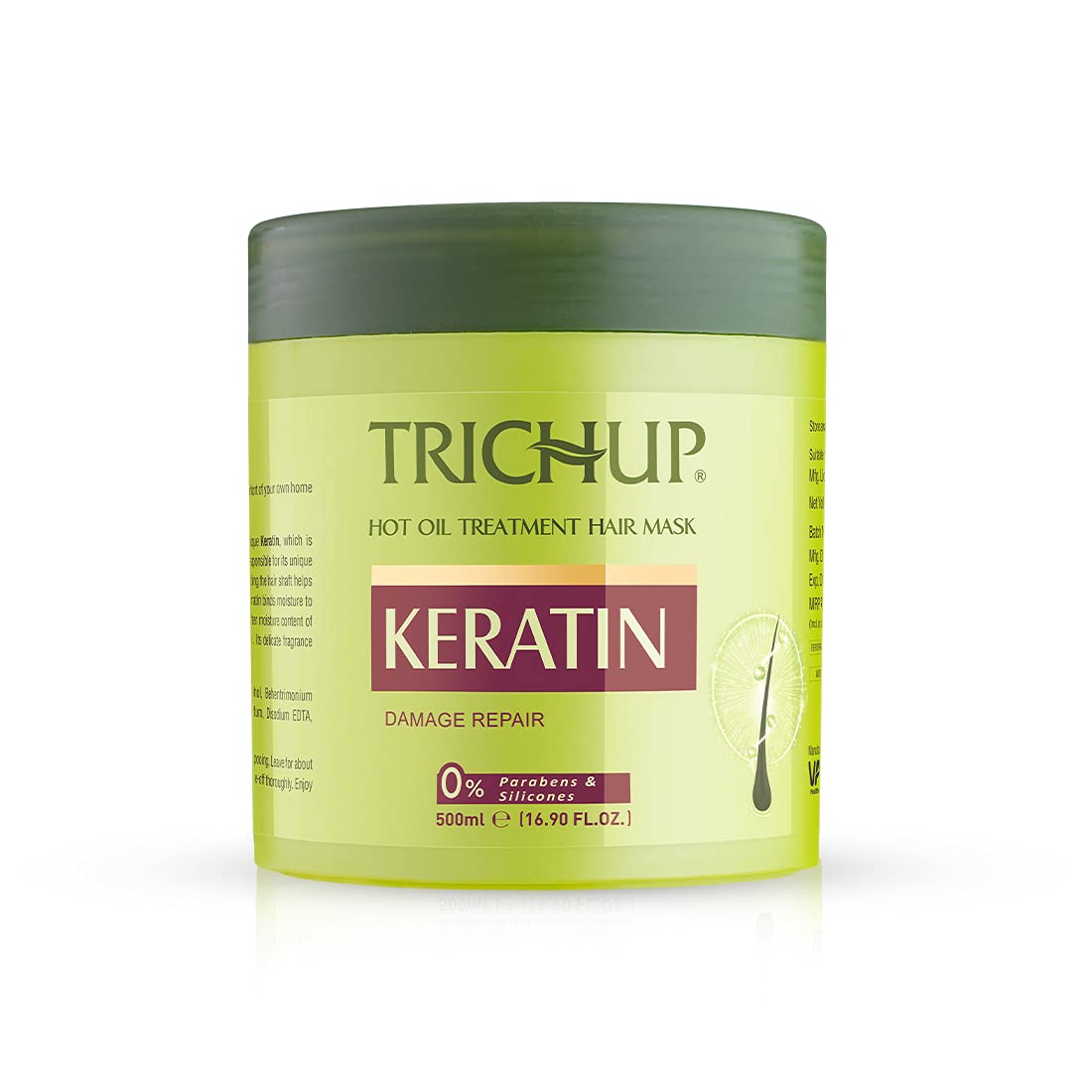 Trichup Keratin Hair Mask - Deep Conditioning Treatment for Dry, Damaged Hair | 500ml | Strengthens & Smooths Frizz