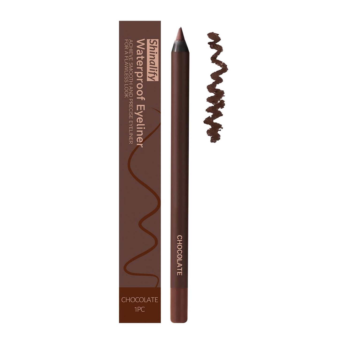 Shinalify Eyeliner, Long-Lasting & Waterproof, 2-in-1 Eyeshadow Liner Stick, Smooth Application for Natural Eye Makeup Look (Chocolate)