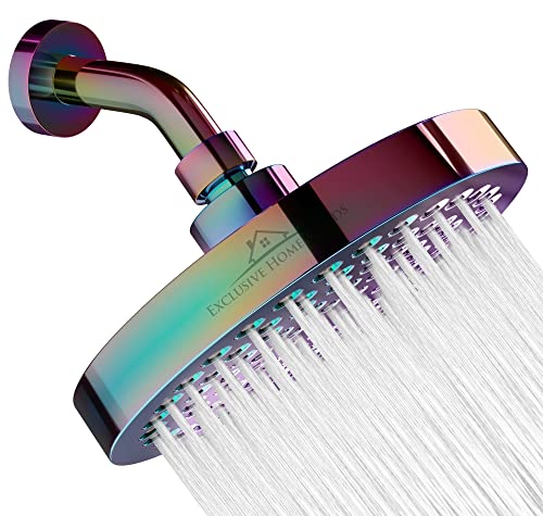 Heatsistence 6" High Pressure Rainfall Shower Head - Rustproof, Adjustable & Eco-Friendly