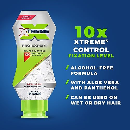 Xtreme Pro-Expert Hair Gel 17.63 Oz - Alcohol Free, 3 Pack