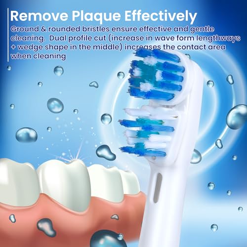 Ronsit 16-Pack Toothbrush Heads Compatible with Oral B - Dual Clean Design