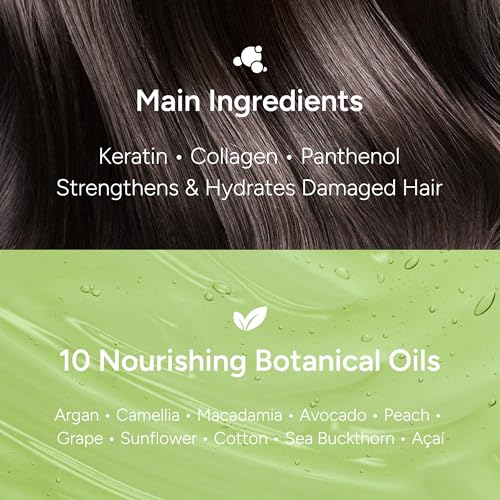 2-in-1 Hair Serum & Perfume Oil - Korean Hair Care, Moroccan Argan Oil & 12 Amino Acids for Dry Damaged Hair, Anti-Frizz Glass Hair Shine, Paraben-Free, Baby Powdery Musk, 3.38 fl oz