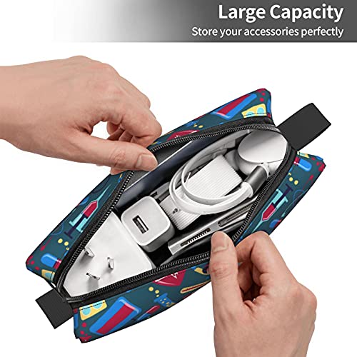 YISHOW Portable Travel Makeup Bag - Water-Resistant Cosmetic Organizer Pouch