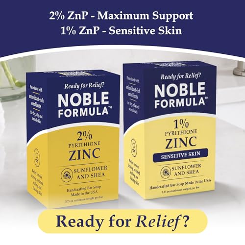 Noble Formula 1% Pyrithione Zinc Soap Bar with Shea Butter - 3.25 oz