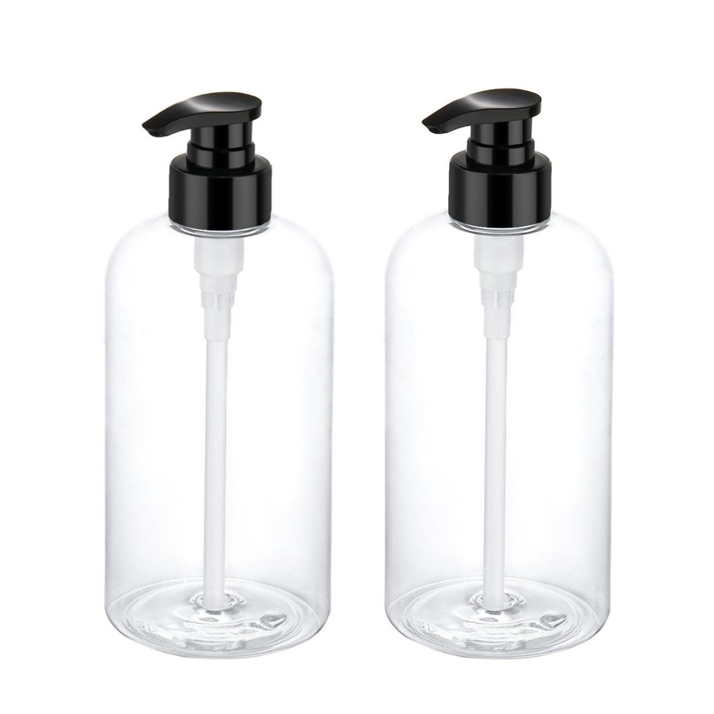 Bynccea Pump Bottle 16 oz/500 ml Empty Shampoo Pump Bottles Dispenser Portable Pump Plastic Bottles for Shampoo and Conditioner Liquid