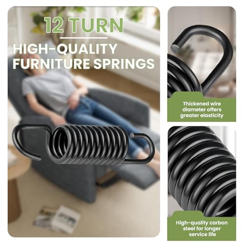 Zookpr 10pcs 2-1/4 Inch Recliner Tension Springs - Heavy-Duty Replacement