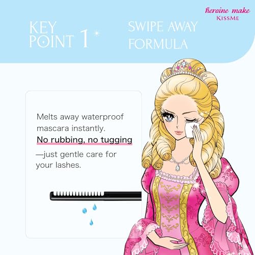 Heroine Make Waterproof Mascara Remover Wand | Gentle Eye Makeup Remover for Sensitive Eyes | Travel Size