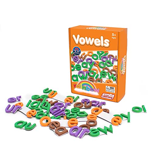 Rainbow Vowels Magnetic Learning Set - 28 Pieces for Kids