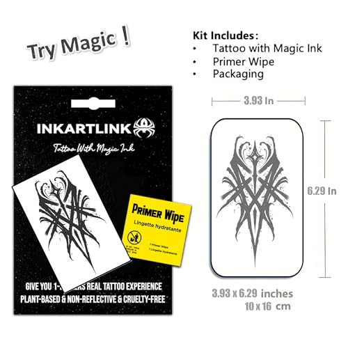 INKARTLINK Tribal Totem Temporary Tattoos - Realistic, Waterproof (Variation: Tribal Totem)