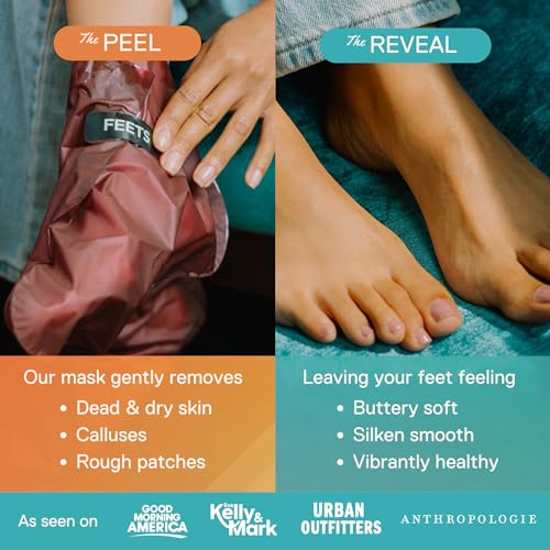 FEETS Foot Peel Mask - Exfoliating Treatment for Cracked Heels (2-Pack)