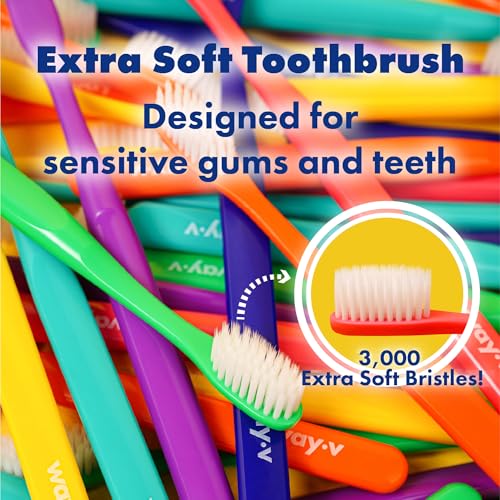 WAY.V Extra Soft Toothbrush Refill for Adults - 7 Count Green