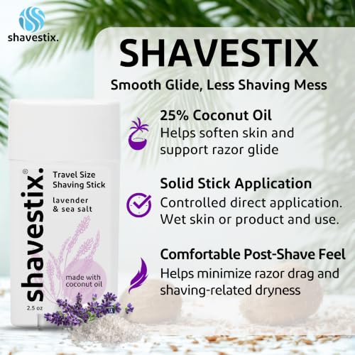Shavestix Lavender & Sea Salt Travel Size Shaving Cream Stick - 2.50 oz