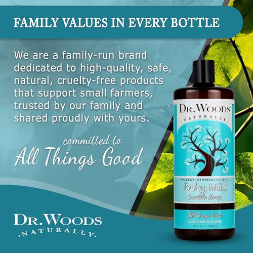 Dr. Woods Unscented Baby Mild Liquid Castile Soap - 32 Oz