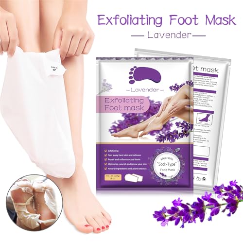 Liefiet Lavender Foot Peeling Mask 5 Pack – Exfoliating Foot Care
