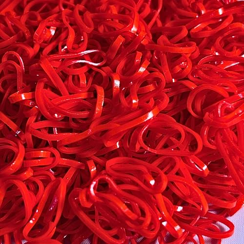 500 Pack Red Rubber Bands for Hair - Durable No-Damage Ties