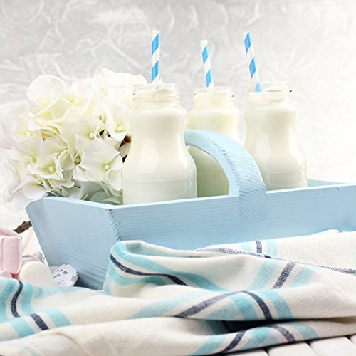 Pastel Stripe Paper Straws - 150 Biodegradable Straws for Parties