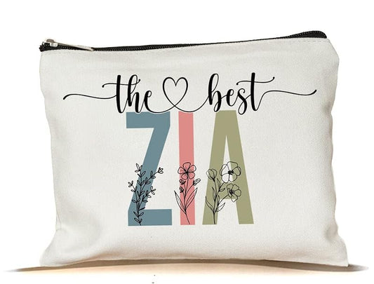 Zia Multicolor Letter Print Makeup Bag - 7x9.8 Travel Cosmetic Pouch