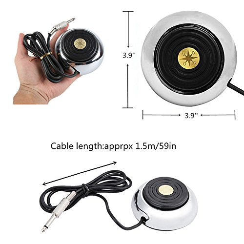 Professional Stainless Steel Tattoo Foot Pedal with 5 ft Cord