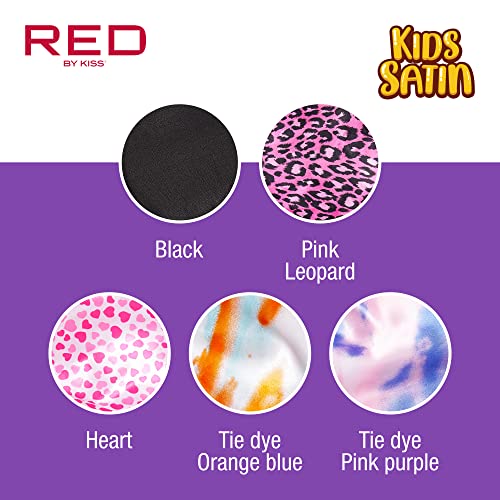 Red by Kiss Kids Satin Braid Bonnet - Comfy Wide Band for Long Hair