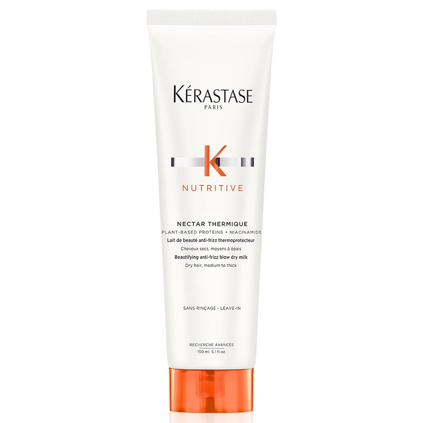 Kerastase Nectar Thermique Heat Protecting Cream - Anti-Frizz & Shine, Niacinamide for Medium to Thick Dry Hair