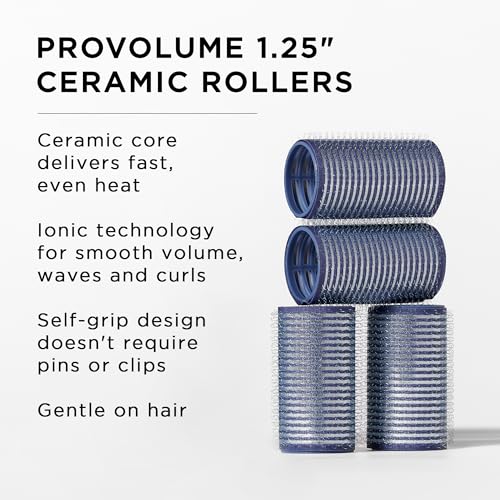 Fromm ProVolume 1.25" Ceramic Hair Rollers - Salon Quality Curlers for Volume & Waves