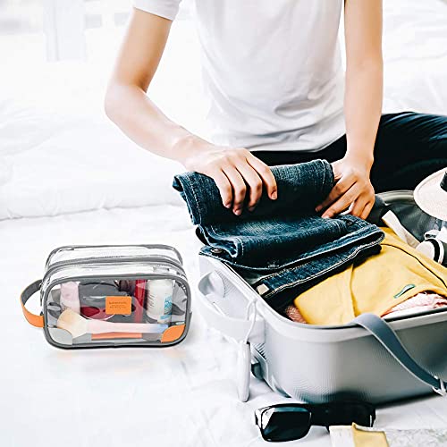 Lermende Clear Travel Toiletry Bag for Men, Waterproof Dopp Kit Organizer