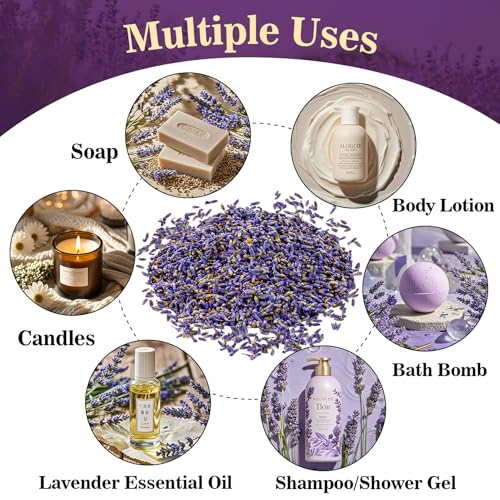 9.5oz Dried Lavender Flowers for Sachets, Crafts & Potpourri