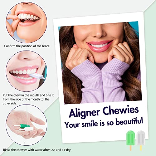 CITYWAY Silicone Aligner Chewies with Grip Handles, 10 Pack for Braces