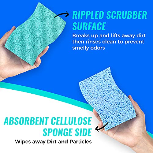 SCRUBIT Heavy Duty Non-Scratch Kitchen Sponges - 6 Count