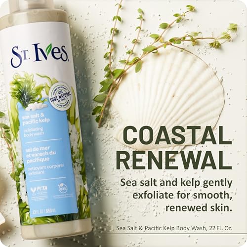St. Ives Exfoliating Body Wash with Sea Salt & Kelp - 22 Fl Oz