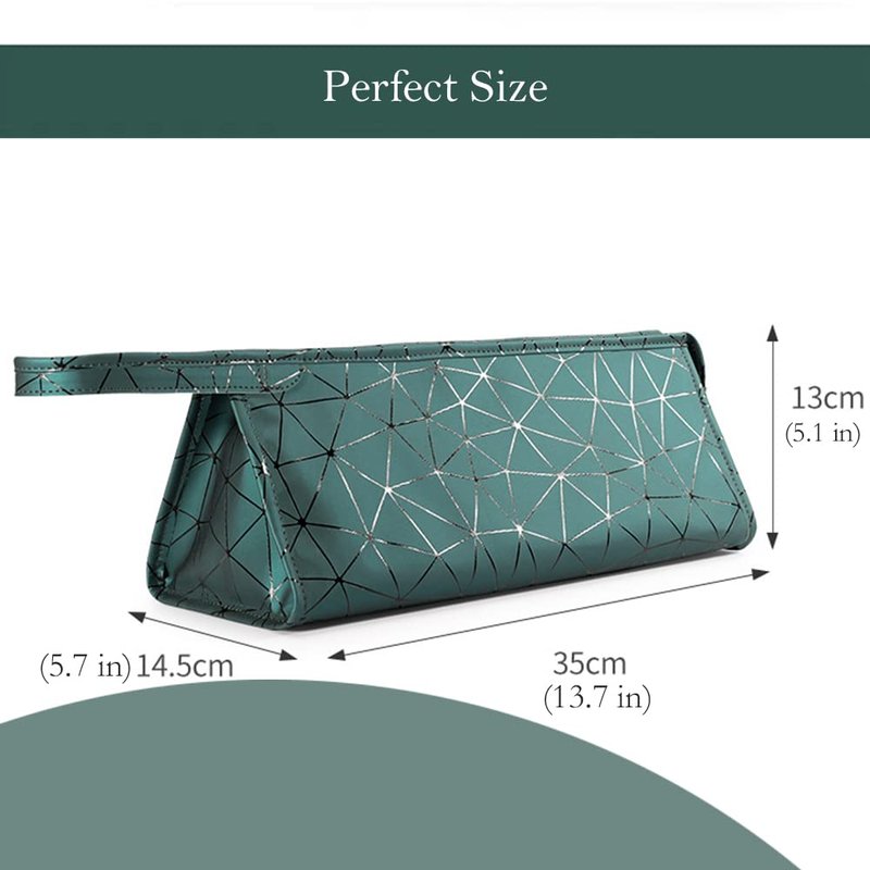 Ezindraw Travel Case Compatible with Dyson Airwrap & Curling Iron/Shark Flexstyle, Portable Carrying Waterproof Organizer for Hair Attachments, Portable Storage Case for Hair Dryer (Emerald Green)