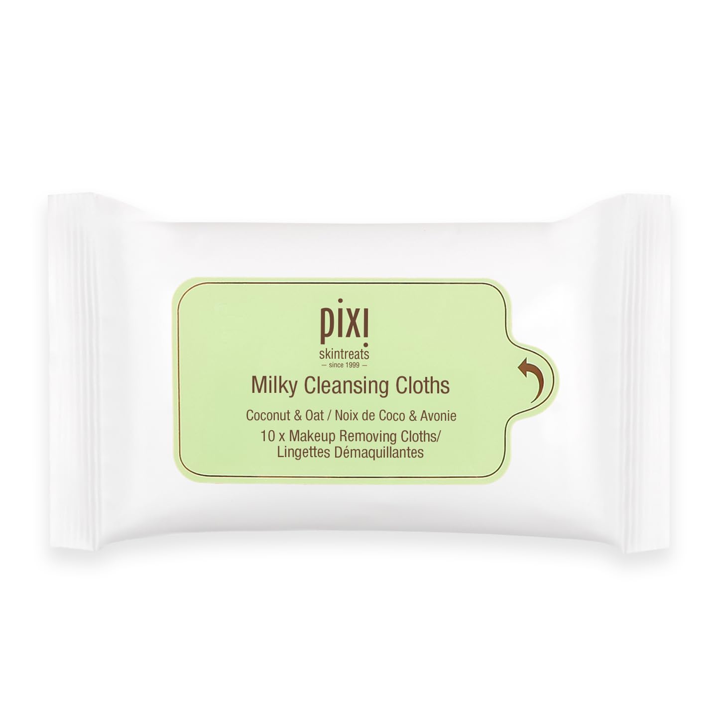 Pixi Beauty Glow Tonic Cleansing Cloths - Exfoliating & Hydrating Face Wipes | Pack of 10 Towelettes