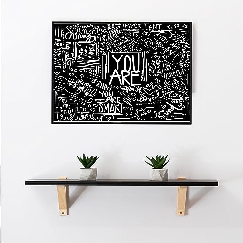 Motivational Wall Tapestry - Black & White Quotes for Bedroom | Inspirational Decor (59" x 51")
