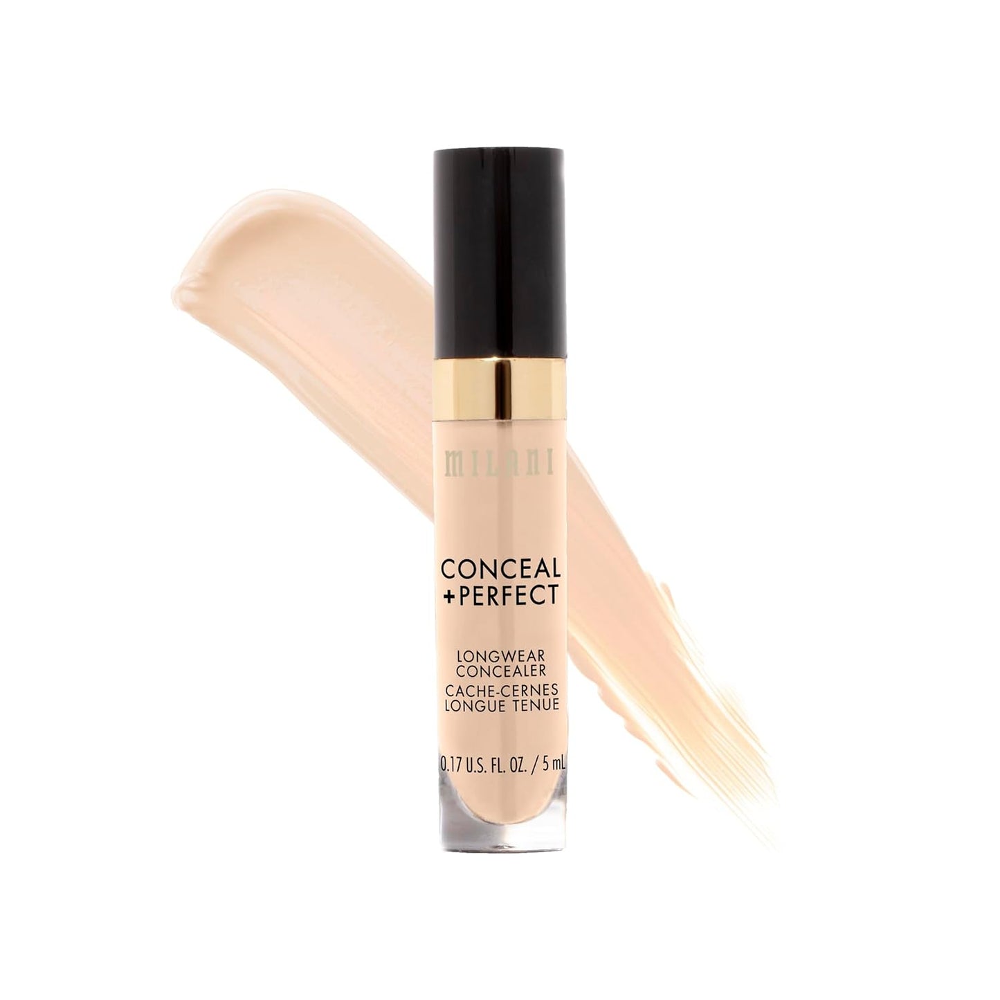 Milani Conceal + Perfect Longwear Concealer - Full Coverage with Hyaluronic Acid & Vitamin E | Medium Beige