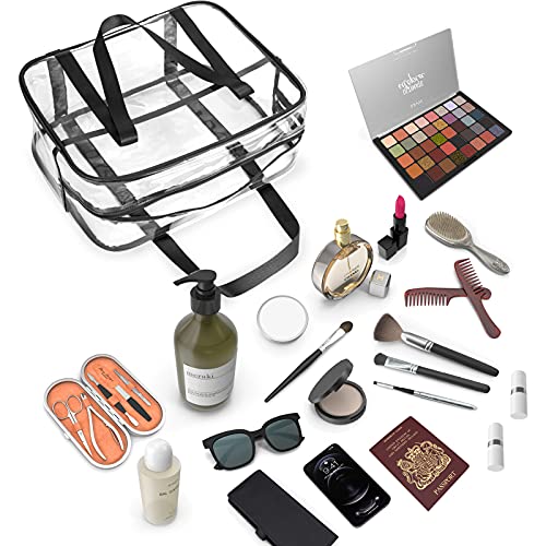 Large Clear Makeup Bag - PVC Travel Toiletry Organizer