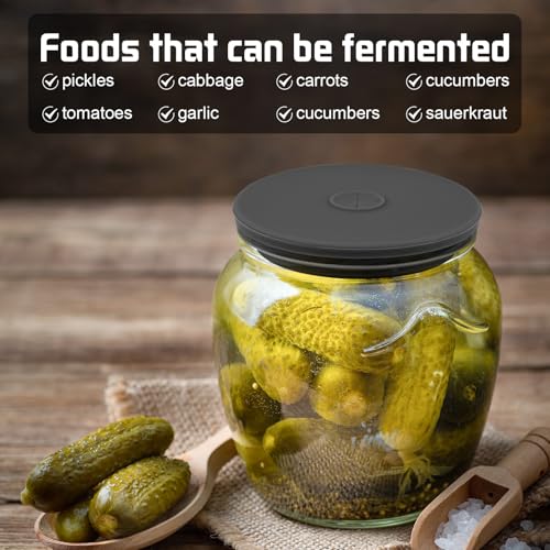 Mason Jar Fermentation Lids – Silicone Self-Burping Caps (3 Pack)