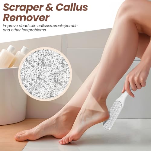 Vafada Grey Toe Cleaning Brush Set for Seniors & Elderly with Long Handles