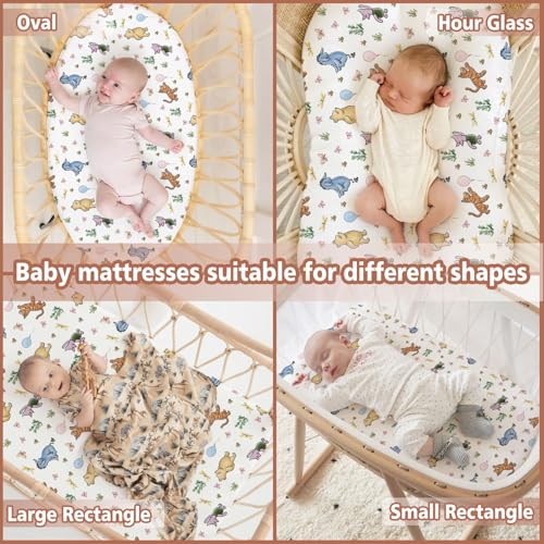 Winnie Bassinet Sheet - Soft Fitted Crib Sheet for Babies, 32x16 Inch