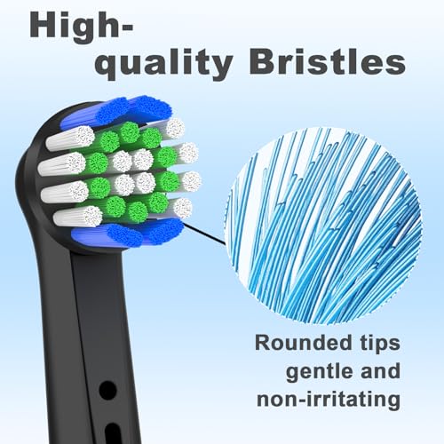 Replacement Oral B Pro 1000/Smart 1500 Brush Heads - 8 Color-Coded Medium-Firm Multi-Pack