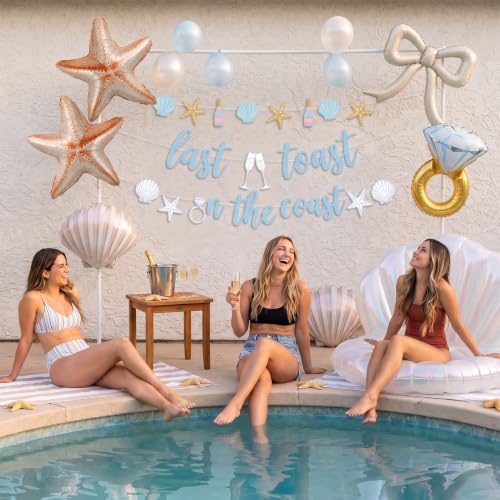 Last Toast on the Coast Beach Bachelorette Party Decorations Set